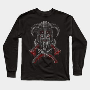 Viking warrior with axes Long Sleeve T-Shirt